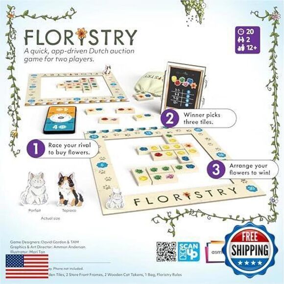 Floristry Board Game Competitive Flower Auction and Storefront Design - Picture 2 of 5
